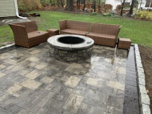 Fire Pit Installation in Waterbury, CT by Arnold's Masonry and Construction