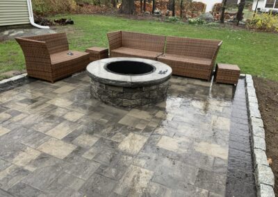 Fire Pit Installation in Waterbury, CT by Arnold's Masonry and Construction