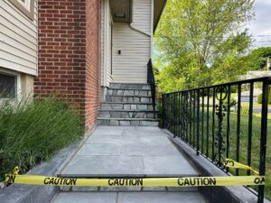 Iron Railing Install in Connecticut by Arnold's Masonry and Construction