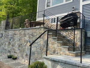 Iron Railing Installation by Arnold's Masonry and Construction in Waterbury, CT