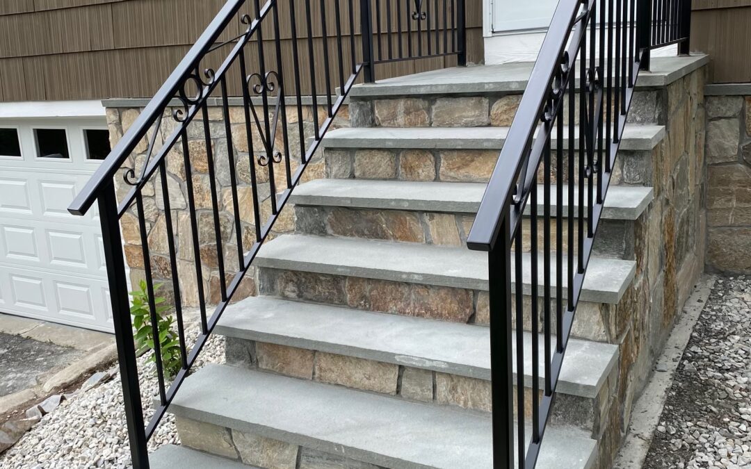 Iron Railing Installation by Arnold's Masonry and Construction in Southbury, CT