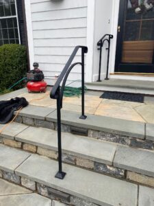 Iron Railing Installation by Arnold's Masonry and Construction in Waterbury, CT