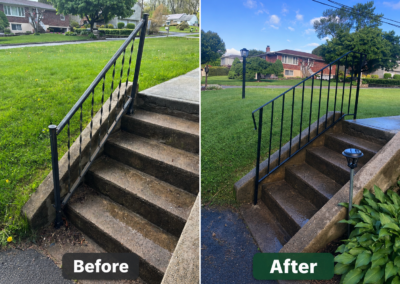 Iron Rod Railing Installation in Cheshire, CT by Arnold's Masonry and Construction