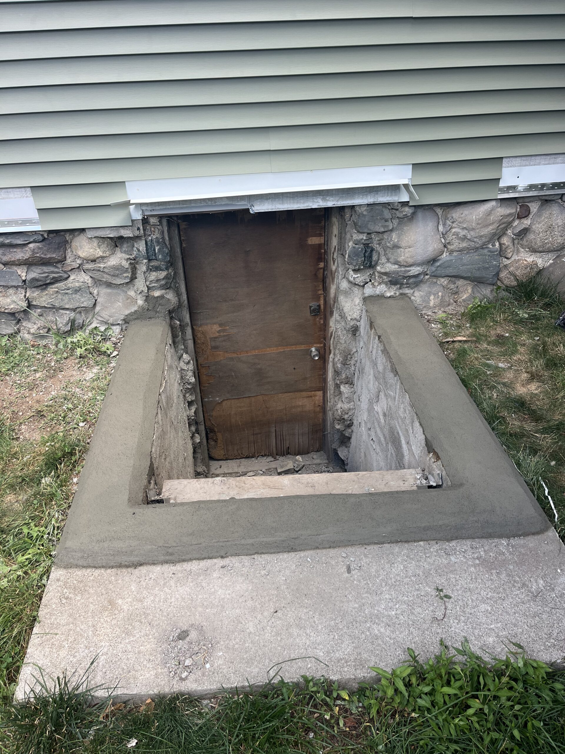 Completed cellar door replacement project in Milford, CT